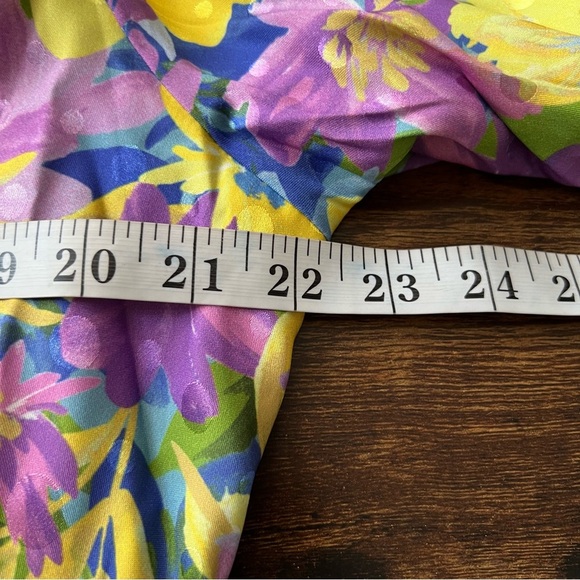 For Love & Lemons Cassia Midi Dress in Lemon Floral Size 2X 3/4 Sleeve V-Neck - Picture 2 of 16